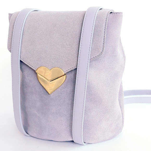 Dear Drew Mini Me Lavender Suede Backpack - Picture 2 of 11